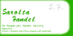 sarolta handel business card